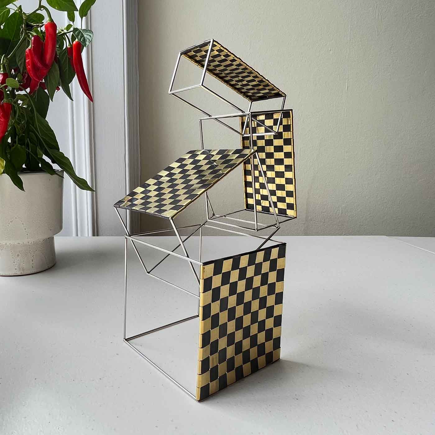 Little To Large Handwoven Brass and Copper Forms